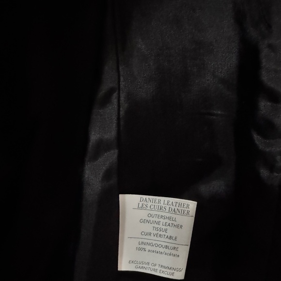 Danier Charcoal Leather Blazer Jacket. - Picture 5 of 6